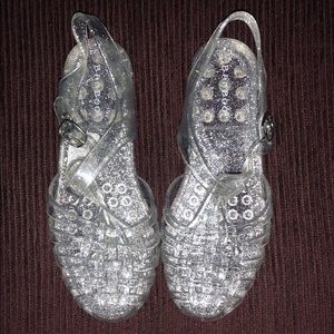 NWOT Clear Jelly Sandals